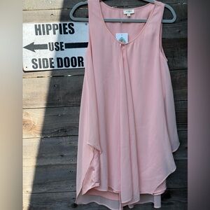 Umgee Pink Sleeveless Tunic Top
